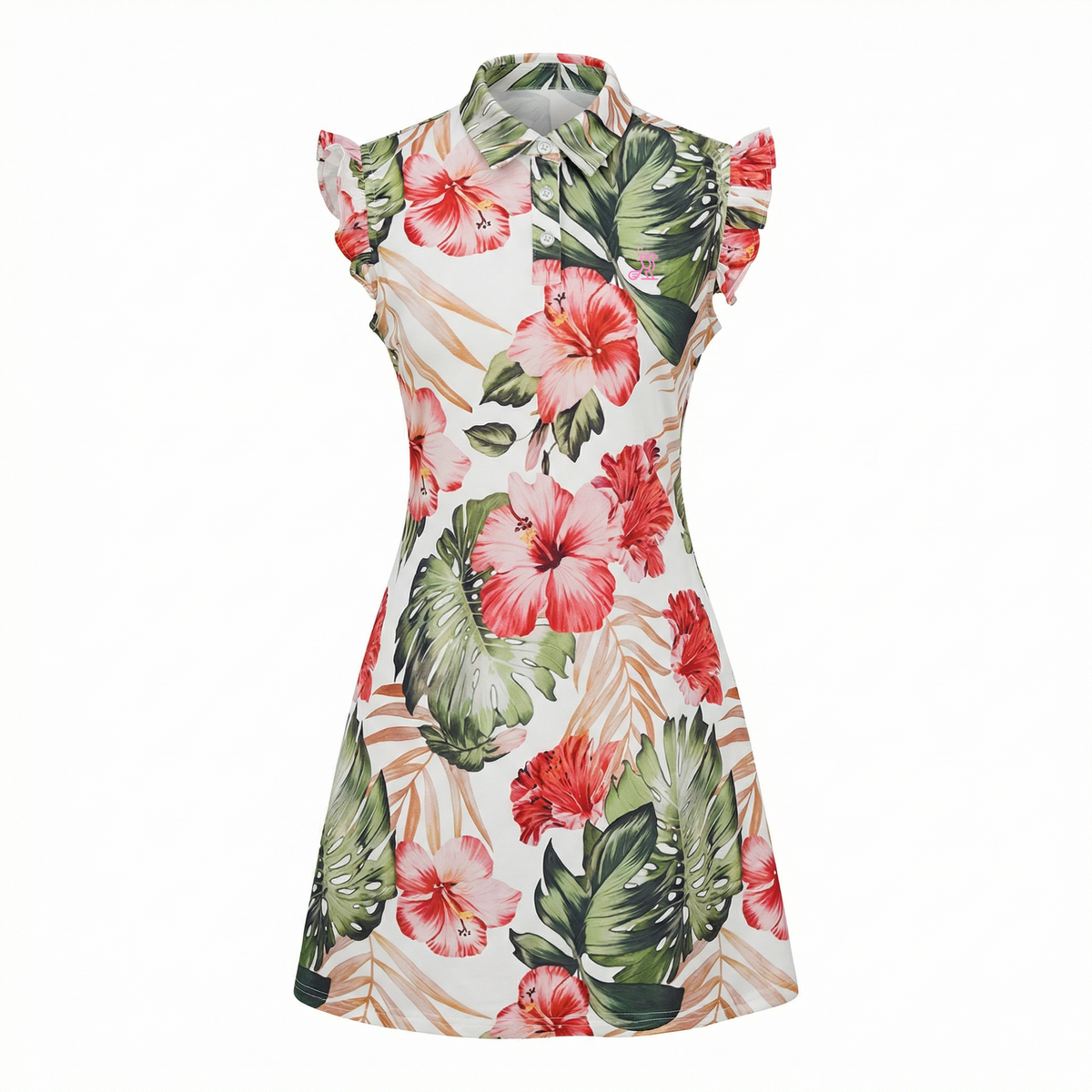 Birdie Blossom Women's Floral Golf Dress | Sleeveless Performance Golf Dress