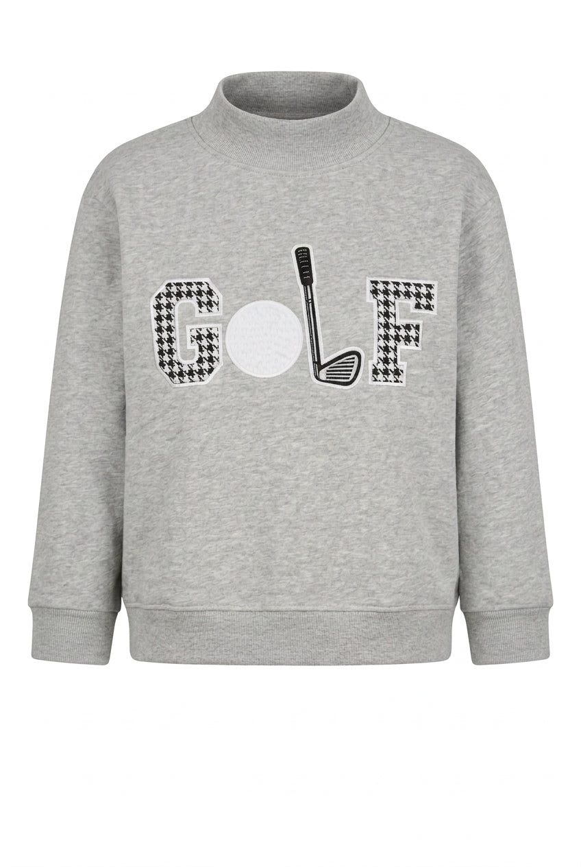 Golf Mockneck Sweatshirt - Houndstooth