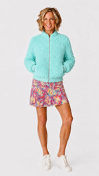 Danni Bomber Jacket - MINT JULEP SHERPA