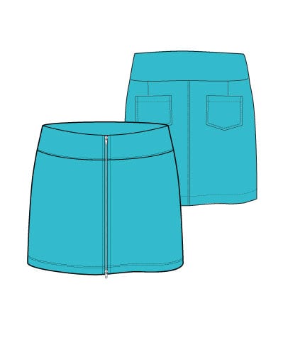 Aurora Skort - BLUE AGAVE