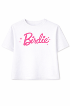 Birdie Tee – Women’s Pink Script Golf Graphic T-Shirt | Birdies & Bubbles