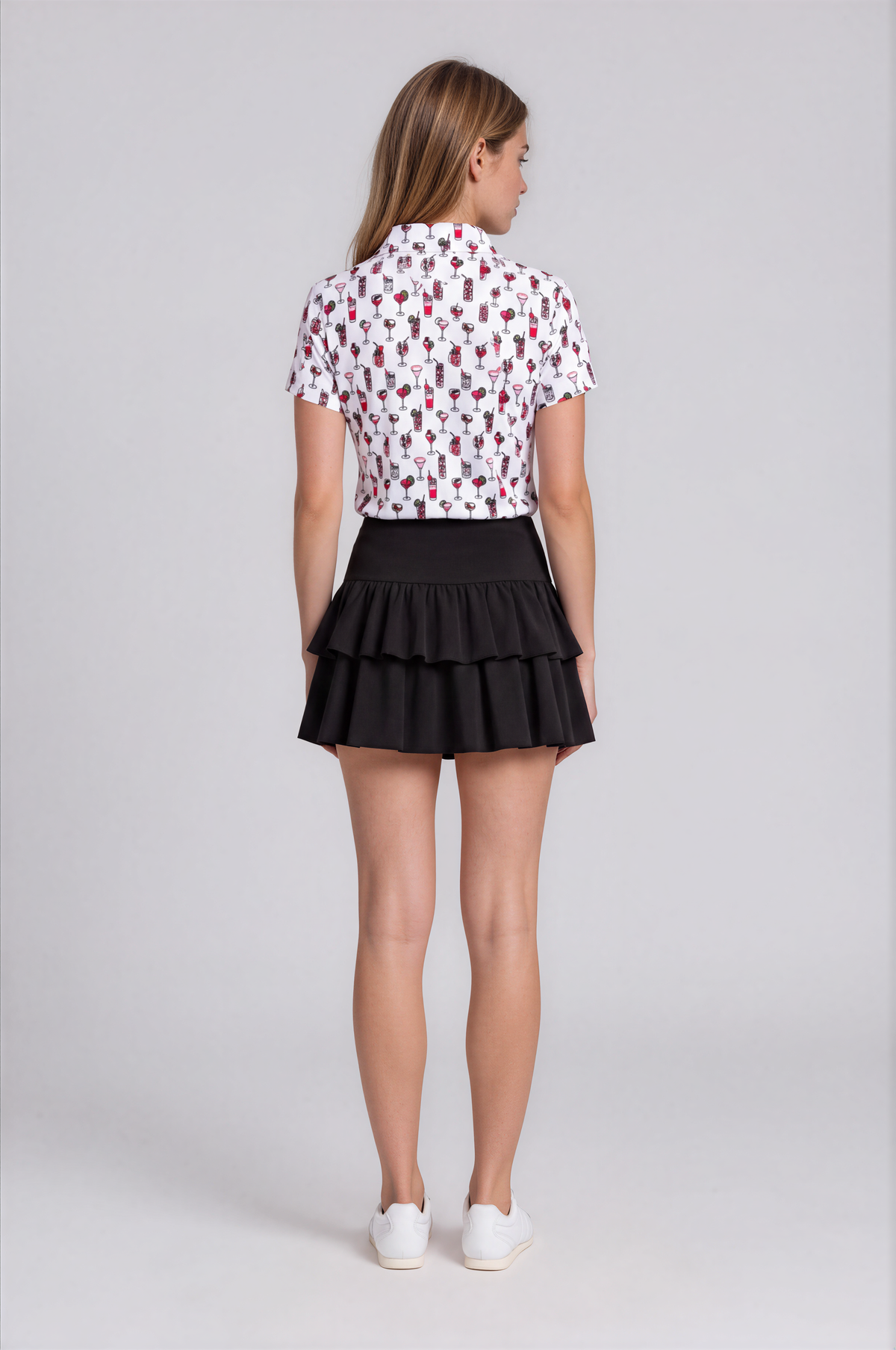 The Par-Tee Pour Polo | Women’s Cocktail Print Golf Polo Shirt