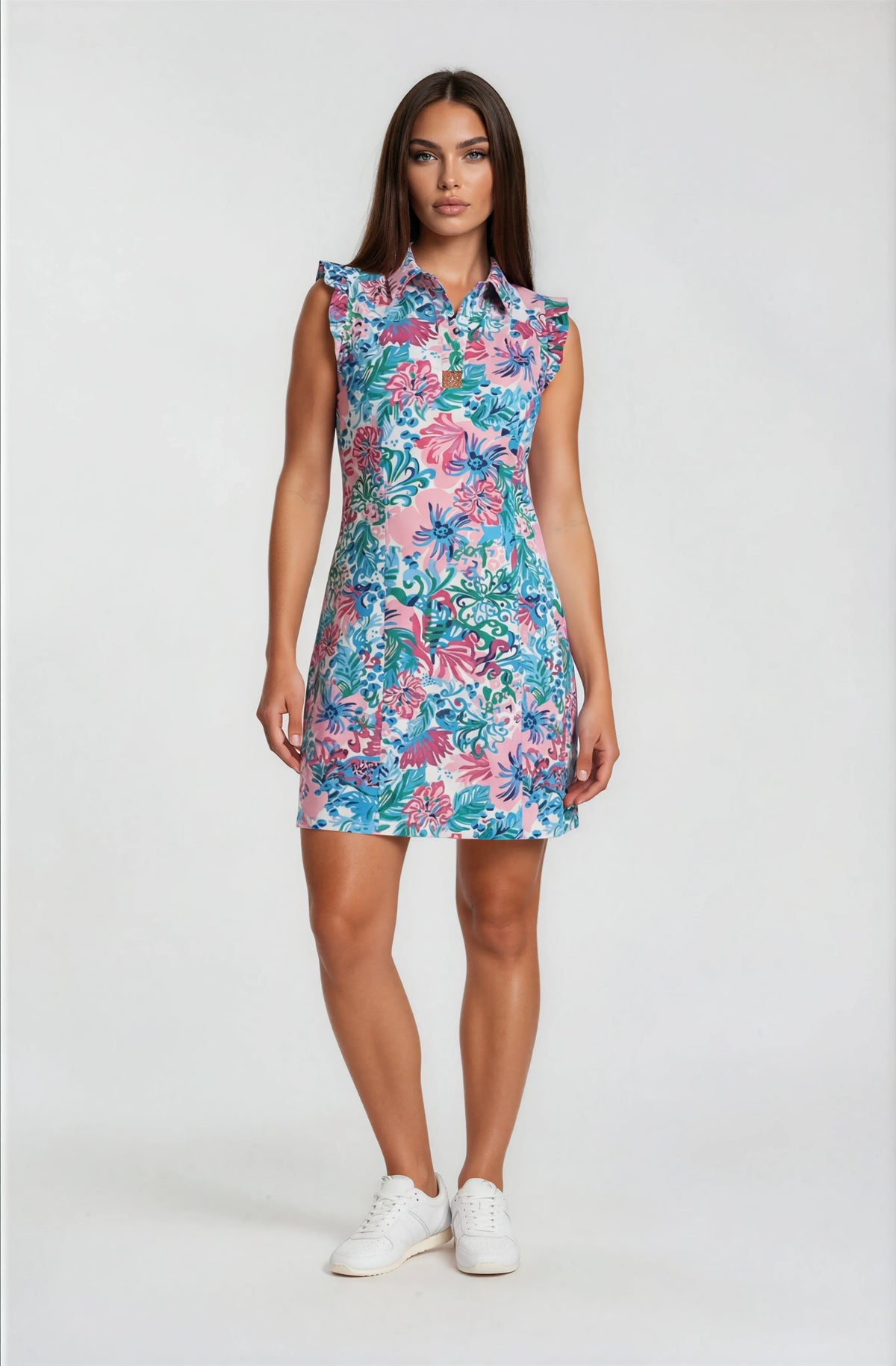 Petals & Putts Women's Golf Dress | Sleeveless Floral Golf Dress – Birdies & Bubbles