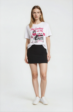 Stop Looking at My Putt Tee – Women’s Funny Golf Graphic T-Shirt | Birdies & Bubbles