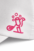 Birdies & Bubbles Bubbly Birdie Women’s Golf Cap – Adjustable Performance Golf Hat White