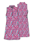 Course To Cocktails Sleeveless Dress - SUNSET BLOOM
