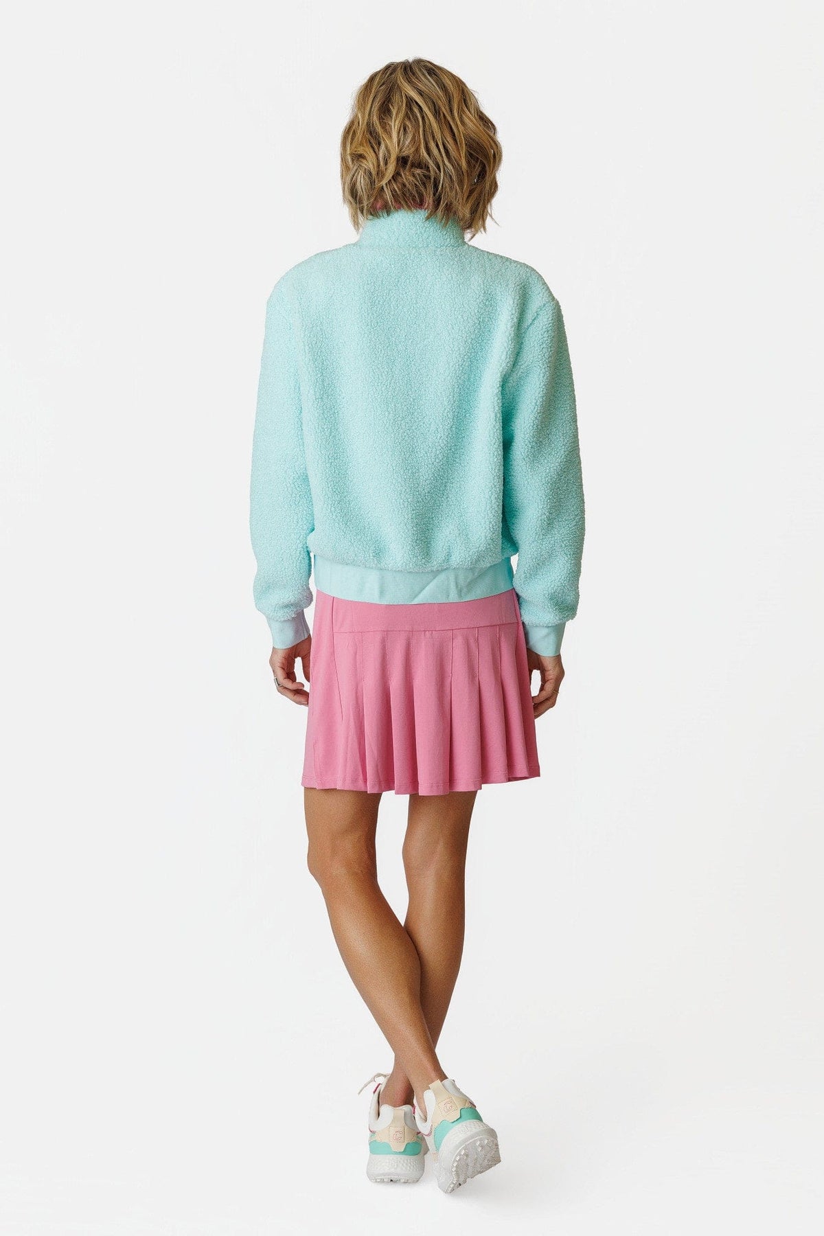 Danni Bomber Jacket - MINT JULEP SHERPA