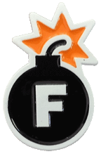 F-Bomb Black Ball Marker & Hat Clip by ReadyGOLF