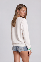 Golf, But Make It Cute Crewneck | Women’s Golf Sweatshirt White/Green | Birdies & Bubbles