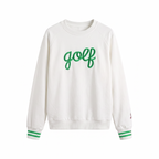 Golf, But Make It Cute Crewneck | Women’s Golf Sweatshirt White/Green | Birdies & Bubbles