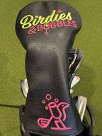 Bubbly Bombshell Women's Golf Driver Headcover Black | Birdies & Bubbles