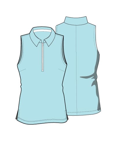 Madi Sleeveless Top - MINT MIRAGE