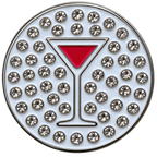 Martini (Pink Cosmopolitan) Ball Marker & Hat Clip with Crystals by ReadyGOLF