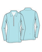 Olivia Long Sleeved Top - MINT MIRAGE