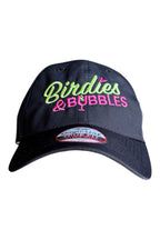 Birdies & Bubbles Bubbly Birdie Women’s Golf Cap – Adjustable Performance Golf Hat Black