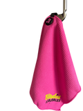 Birdies & Bubbles Women's Magnetic Golf Towel | Premium Golf Towel with Magnet Pink