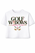 Golf Widows Social Club Tee – Women’s Graphic Golf T-Shirt | Birdies & Bubbles