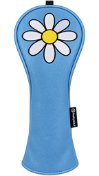 White Daisy Hybrid Headcover by ReadyGolf (Blue)