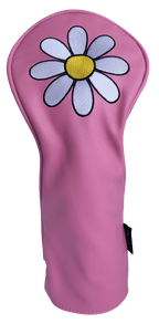 White Daisy Mini Driver Headcover by ReadyGolf (Pink)