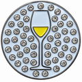 White Wine Crystal Ball Marker & Hat Clip by ReadyGOLF