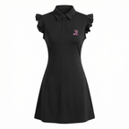 Birdie Boss Women's Black Golf Dress | Sleeveless Performance Golf Dress