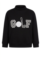 Golf Mockneck Sweatshirt - Houndstooth