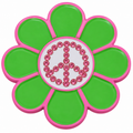 Peace Sign Flower Crystal Ball Marker & Hat Clip by ReadyGOLF