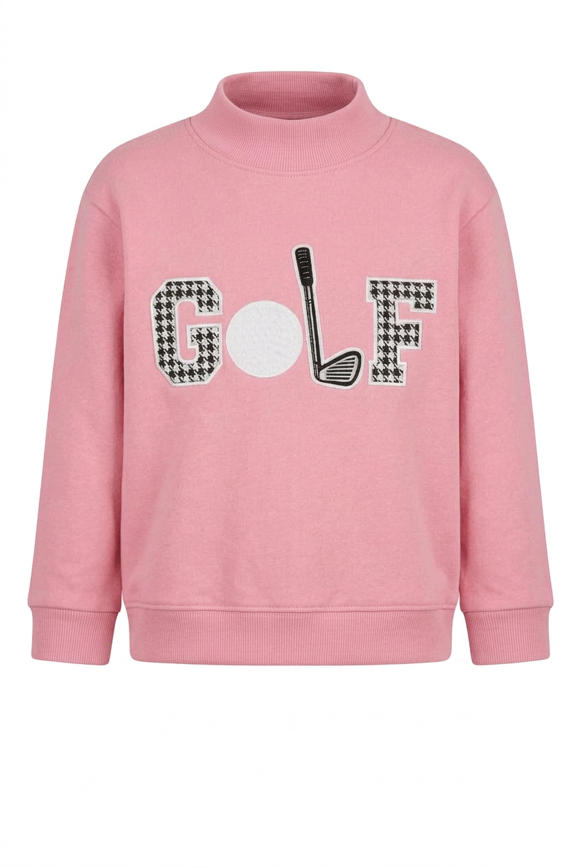 Golf Mockneck Sweatshirt - Houndstooth