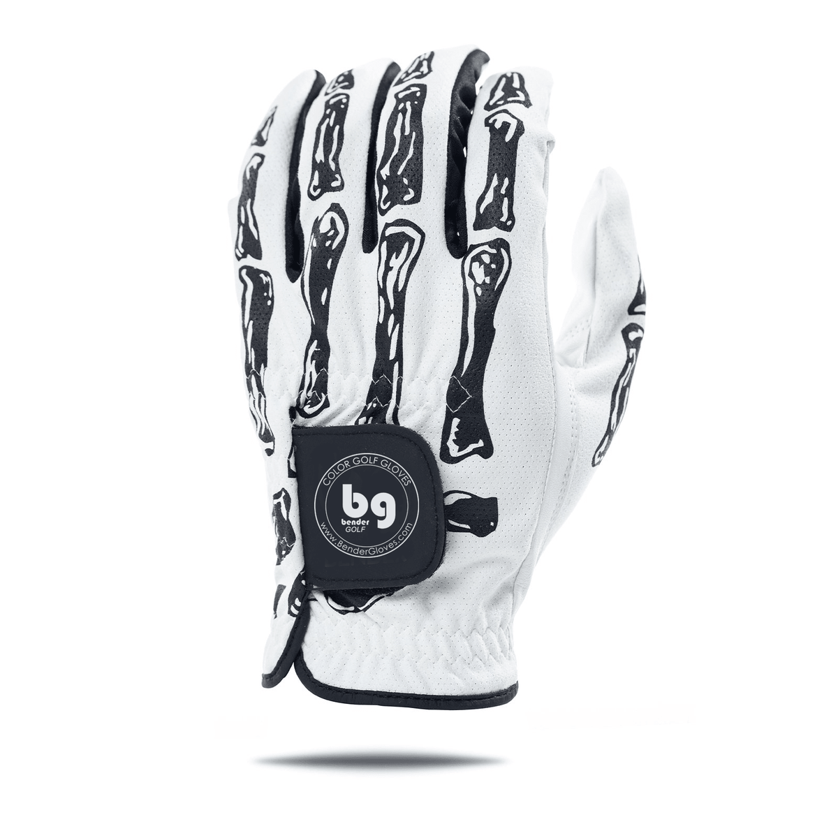 Bones (White) Mesh Golf Glove
